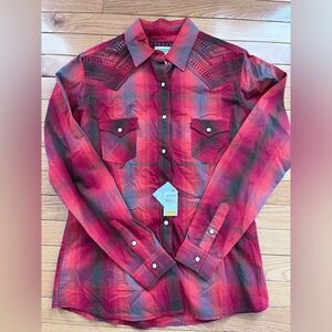 COPY - NWT Panhandle Western shirt with snap closure buttons